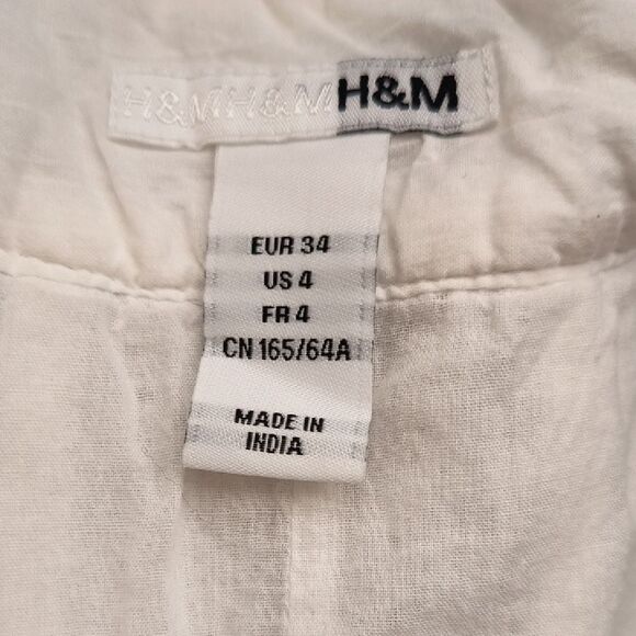 🤍Pure Cotton A-Line White Skirt H&M - Picture 5 of 7